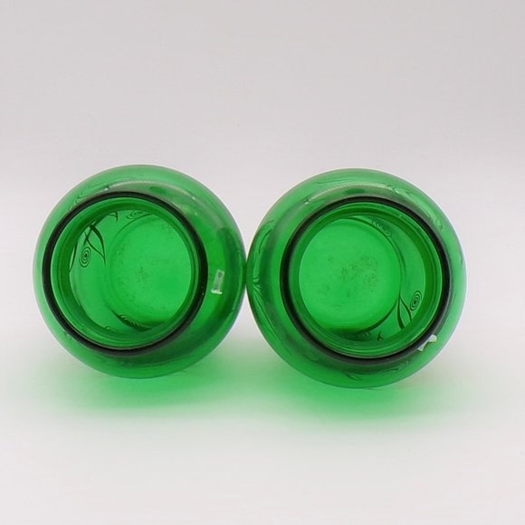 unknown Accents Vintage Green Glass And Gold Vases Poshmark